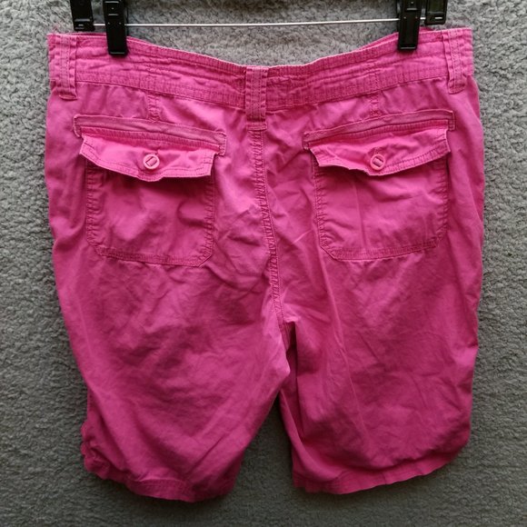 Caribbean Joe Women's 12P Cuffable Pink Bermuda Shorts 35" 11" 10.75" - Picture 4 of 8